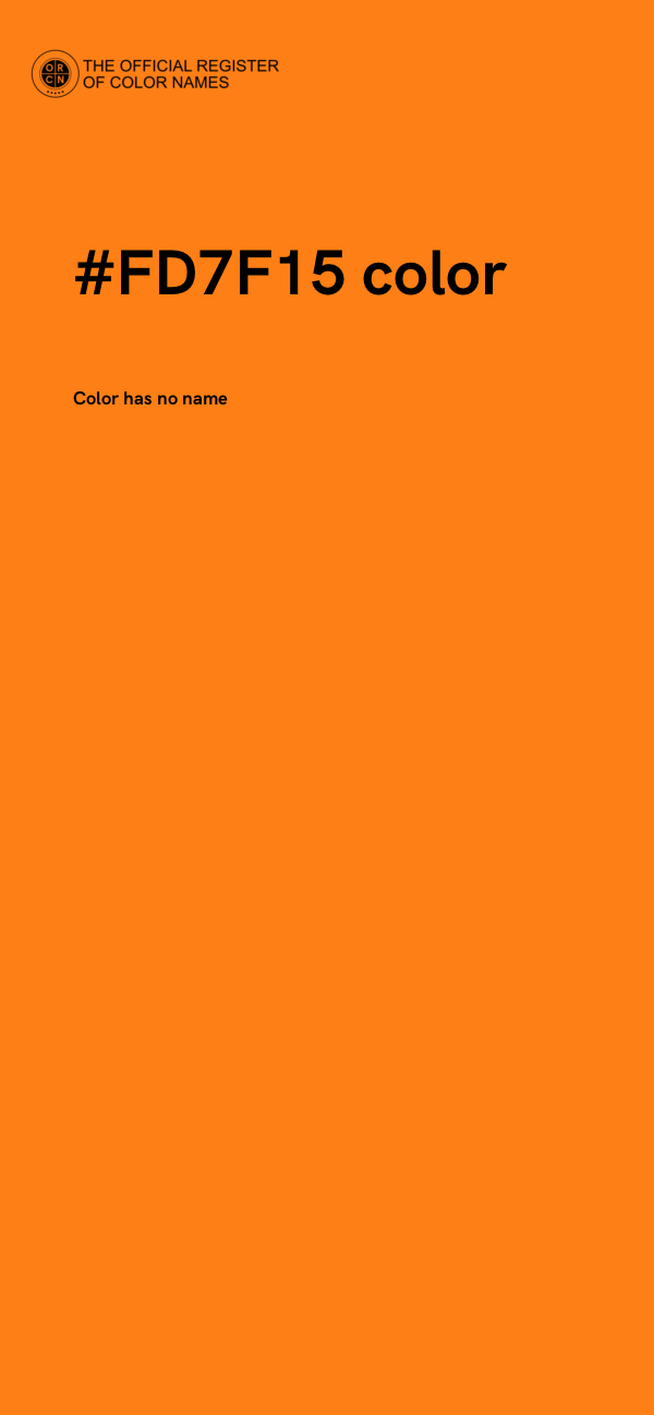 #FD7F15 color image