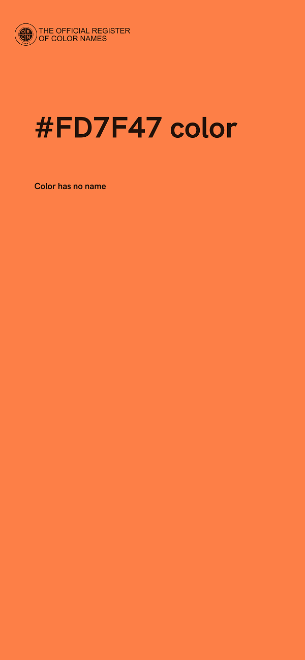 #FD7F47 color image