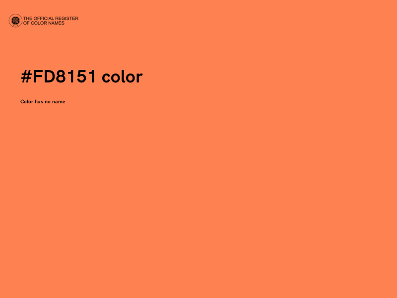 #FD8151 color image
