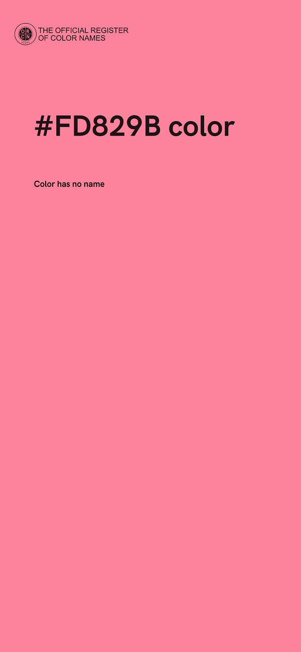 #FD829B color image