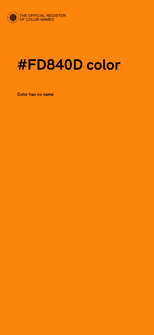 #FD840D color image