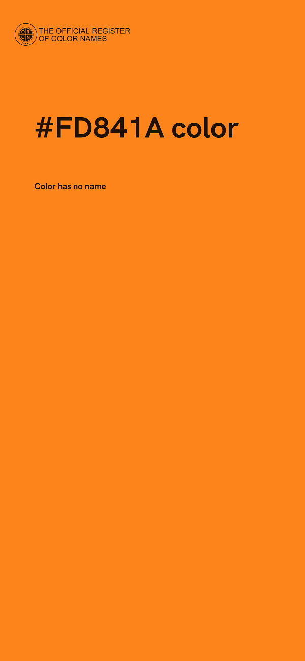 #FD841A color image