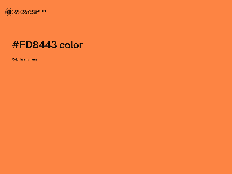 #FD8443 color image