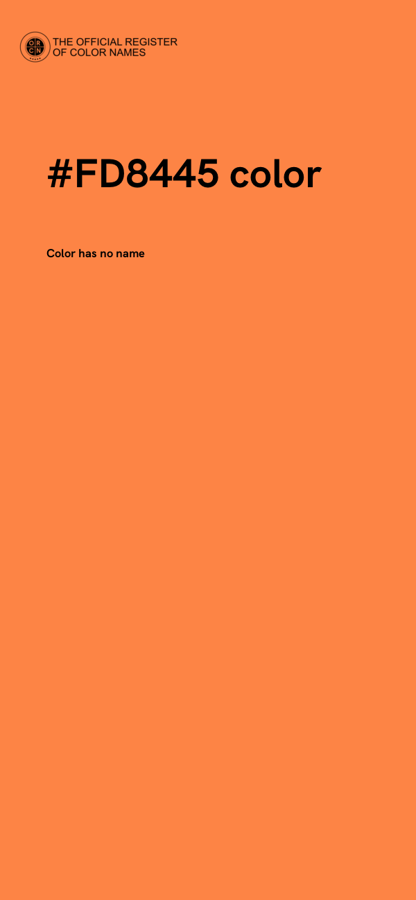 #FD8445 color image