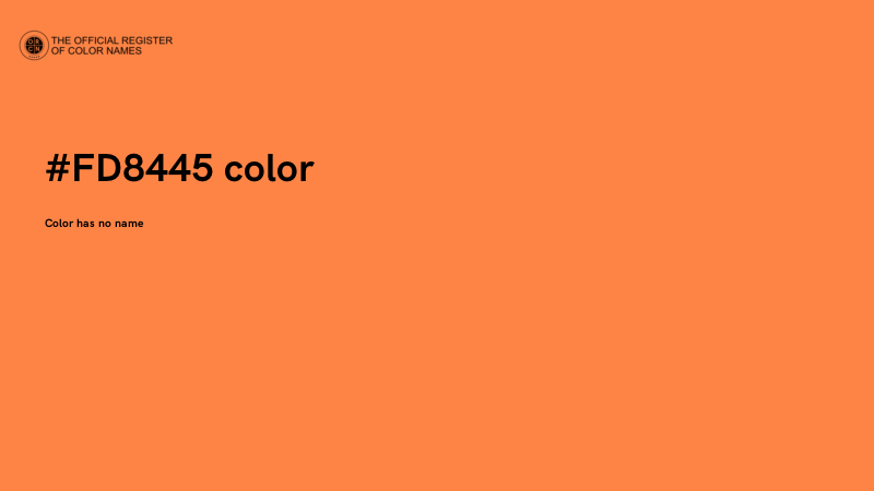 #FD8445 color image