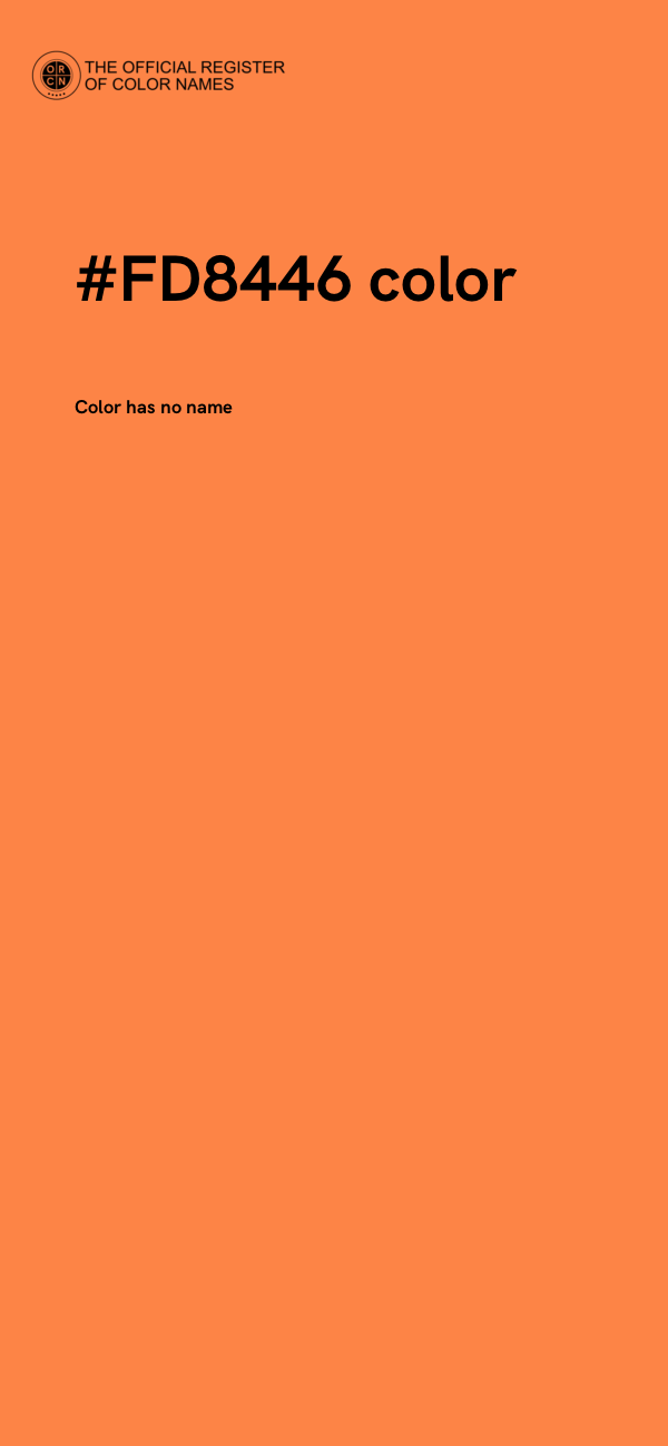 #FD8446 color image