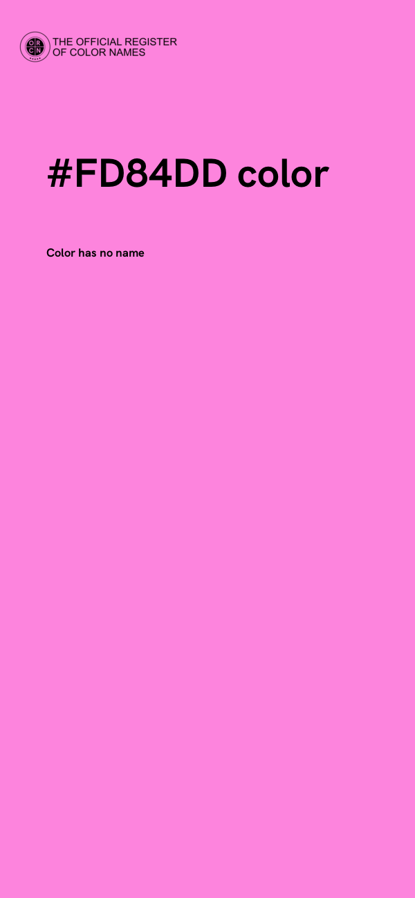 #FD84DD color image