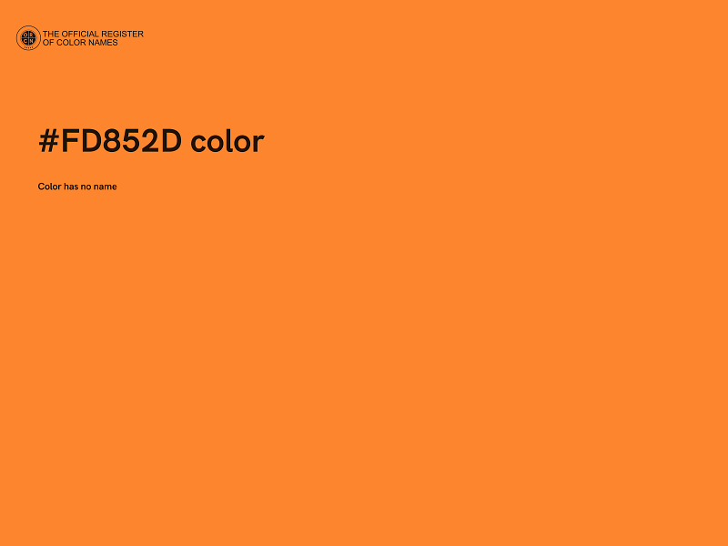 #FD852D color image