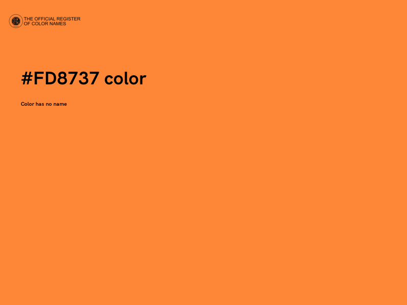 #FD8737 color image