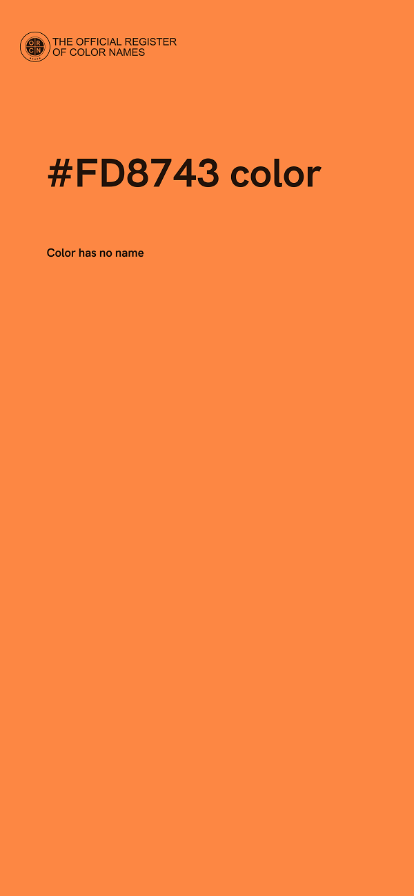#FD8743 color image