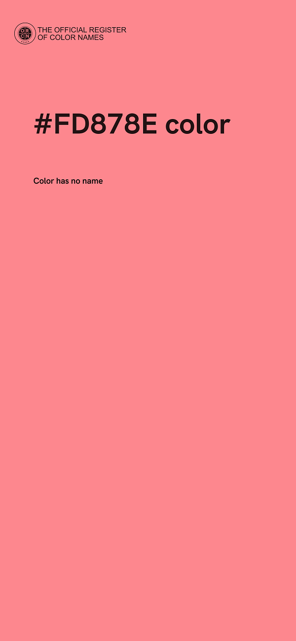 #FD878E color image