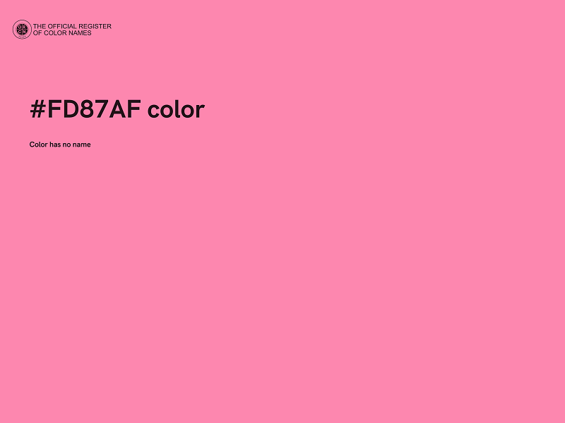 #FD87AF color image