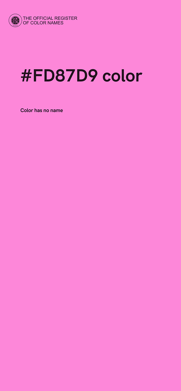 #FD87D9 color image