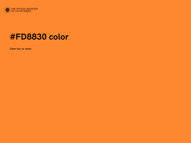 #FD8830 color image