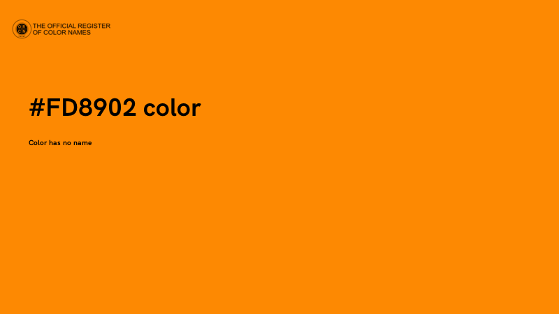 #FD8902 color image