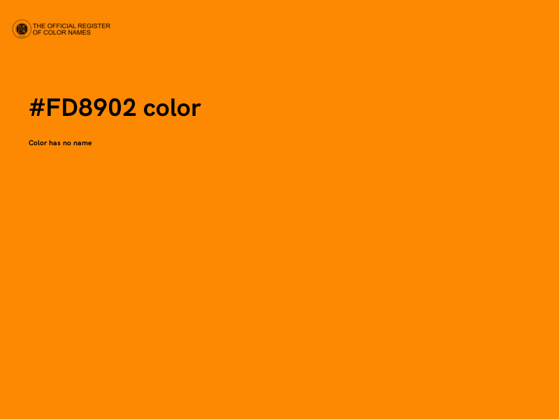 #FD8902 color image