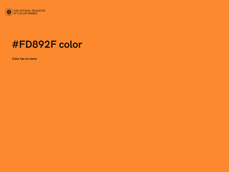 #FD892F color image