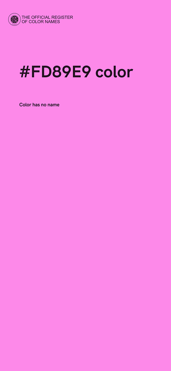 #FD89E9 color image