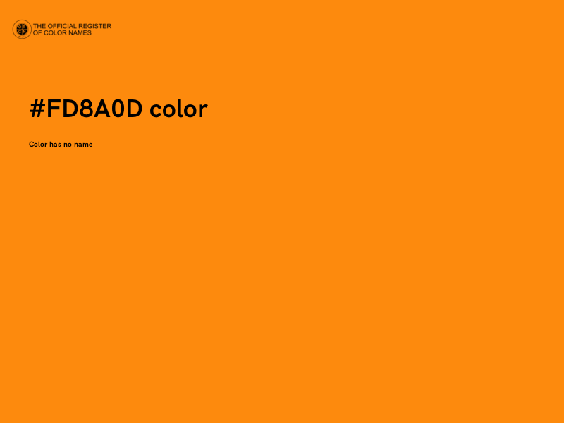 #FD8A0D color image