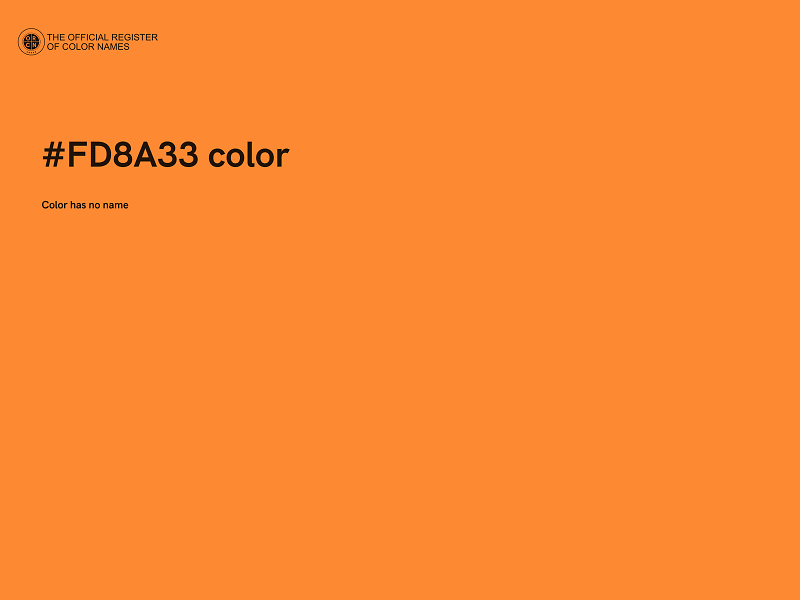 #FD8A33 color image