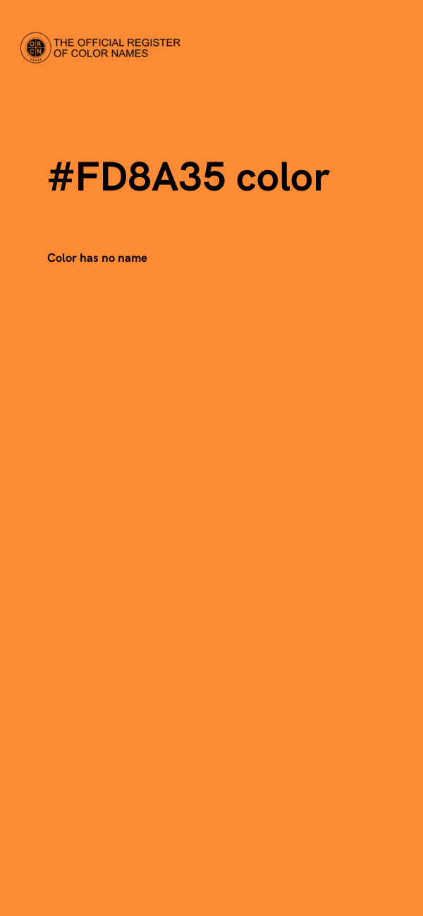 #FD8A35 color image