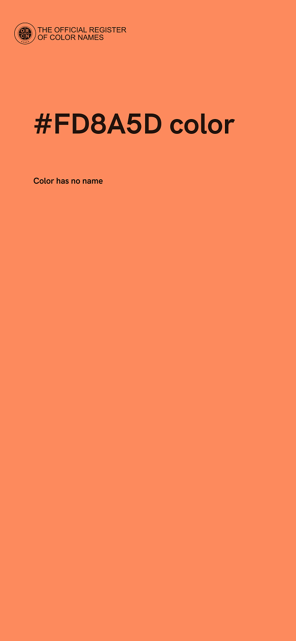#FD8A5D color image