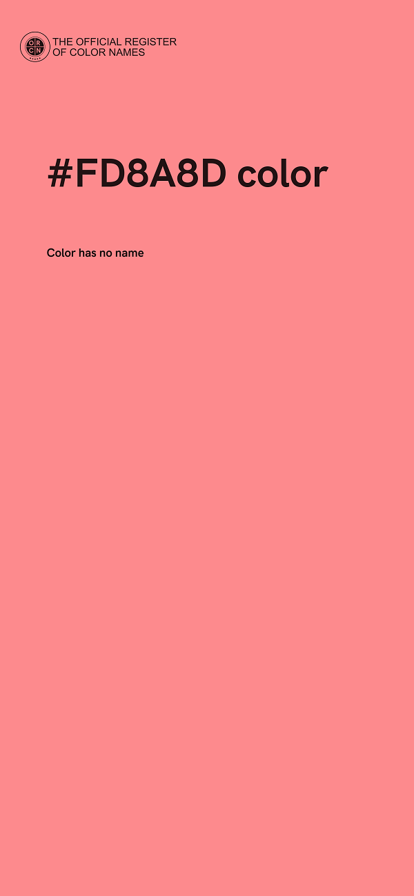 #FD8A8D color image