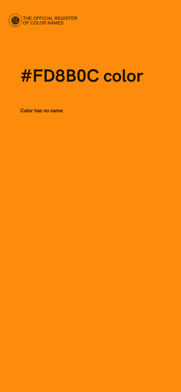 #FD8B0C color image