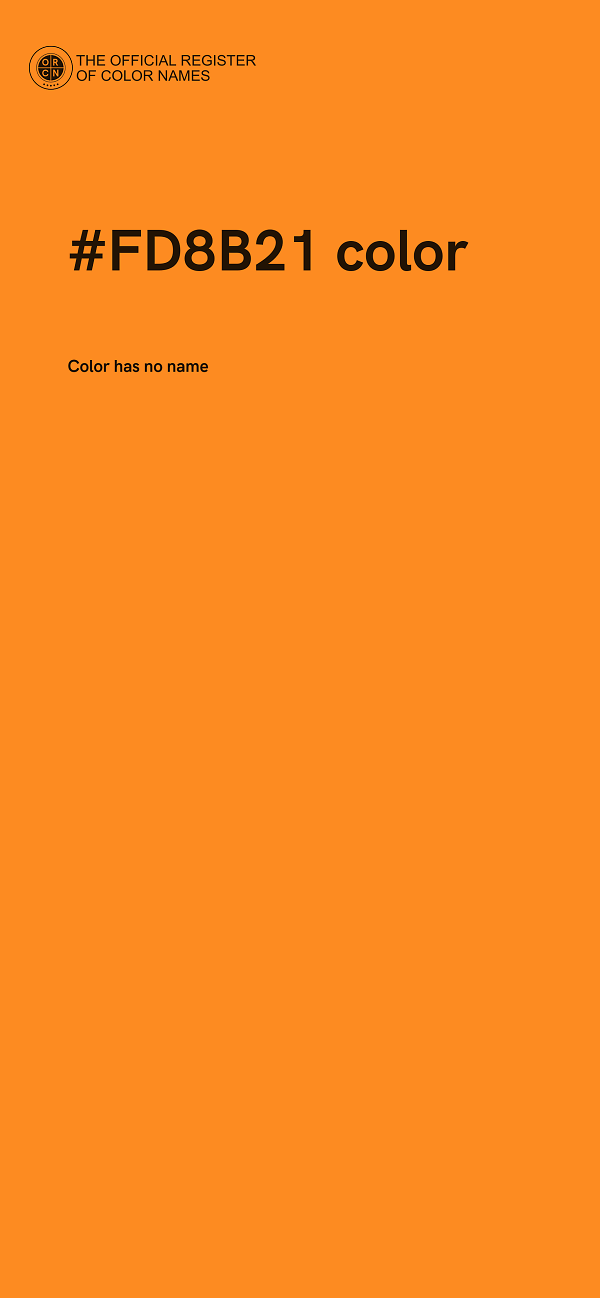 #FD8B21 color image