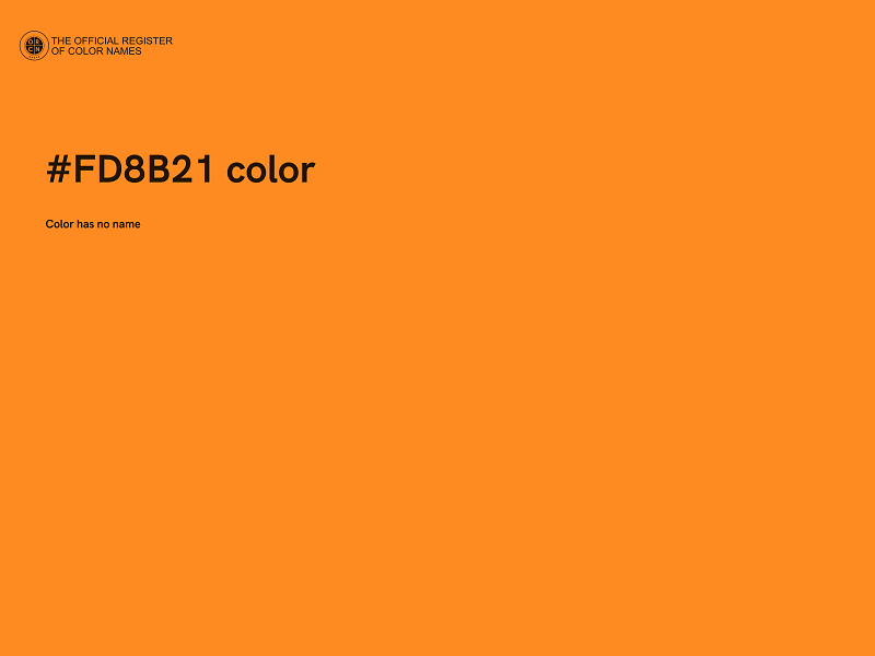 #FD8B21 color image