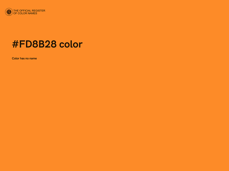 #FD8B28 color image