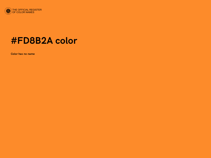 #FD8B2A color image
