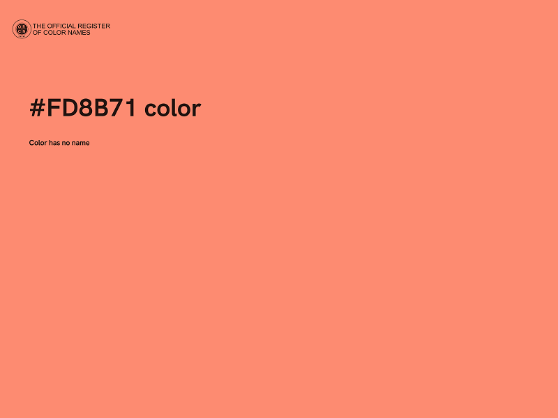 #FD8B71 color image