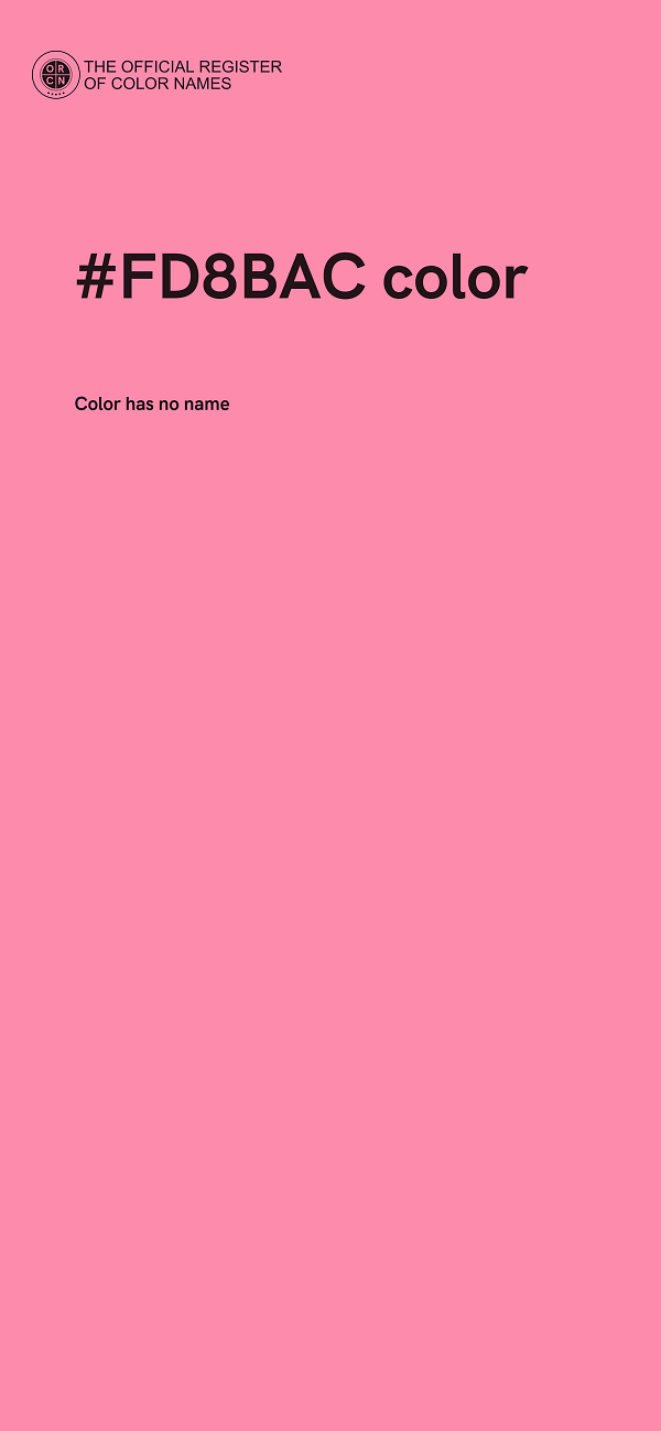 #FD8BAC color image