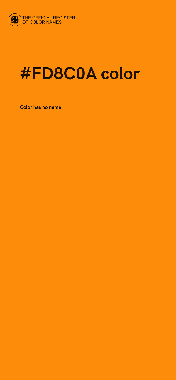 #FD8C0A color image