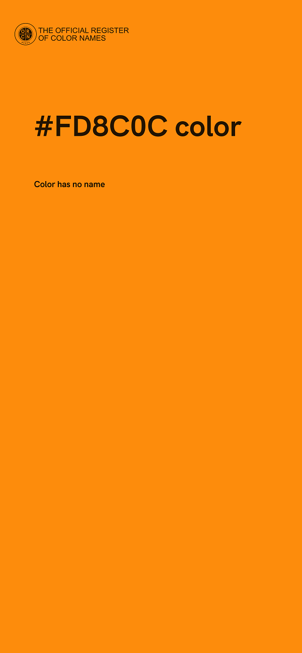 #FD8C0C color image