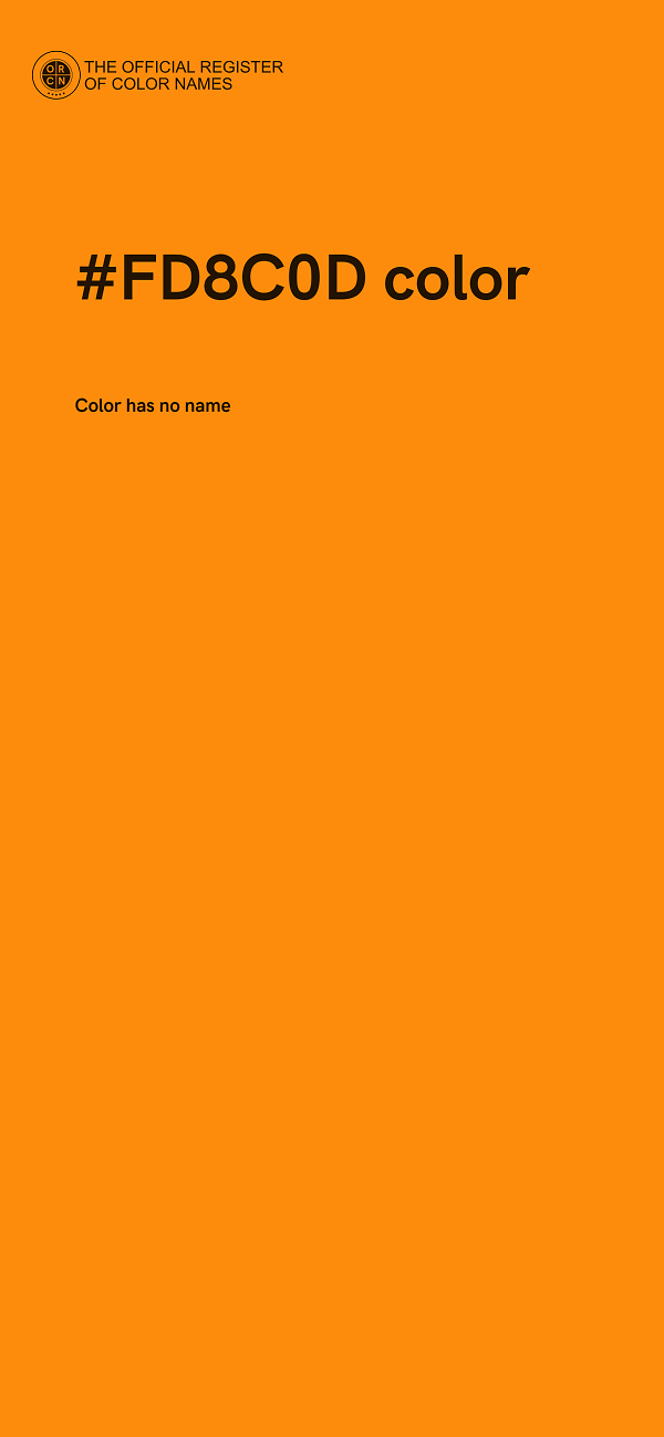 #FD8C0D color image