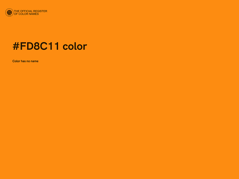#FD8C11 color image
