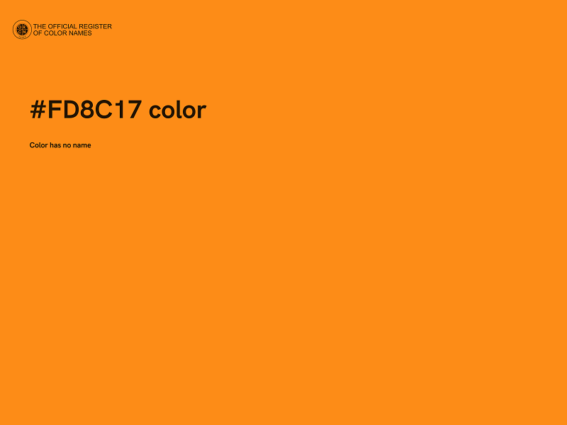 #FD8C17 color image