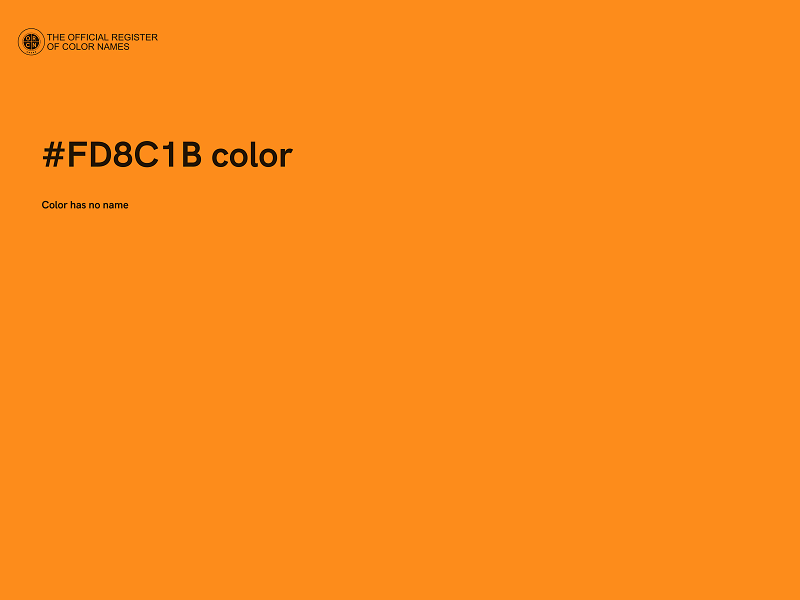 #FD8C1B color image