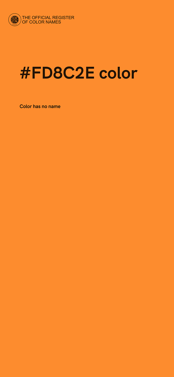 #FD8C2E color image