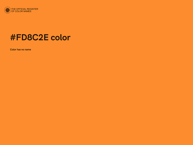 #FD8C2E color image