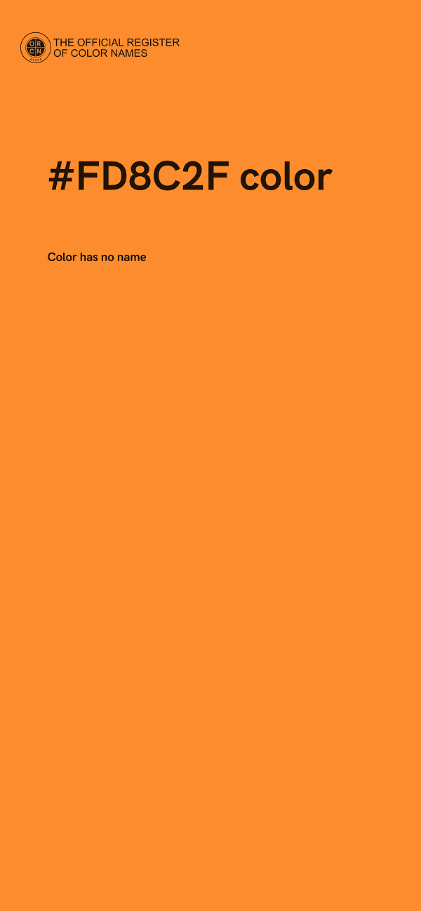#FD8C2F color image