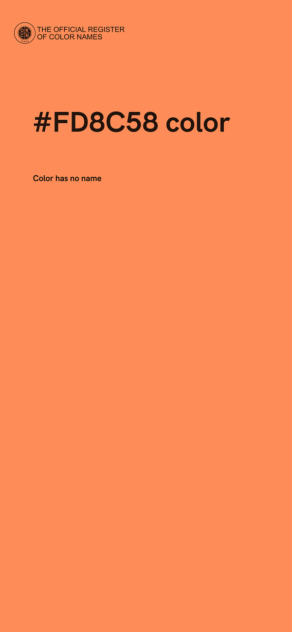 #FD8C58 color image