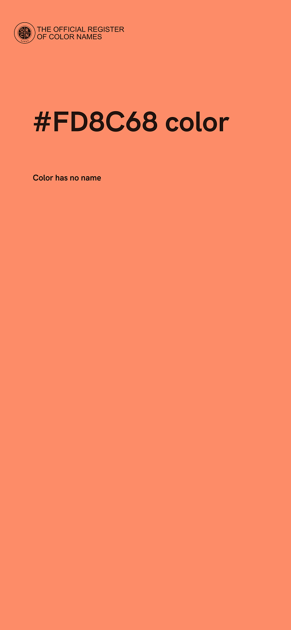 #FD8C68 color image