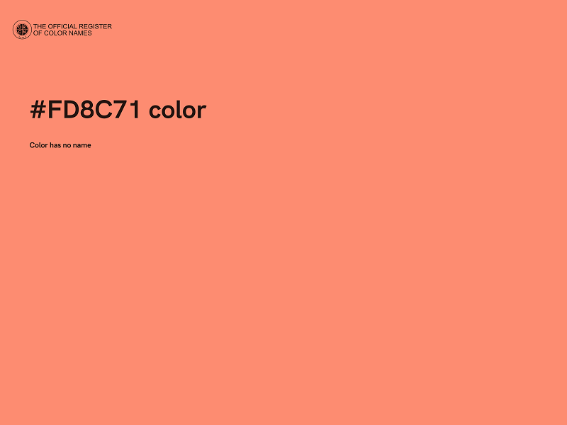 #FD8C71 color image