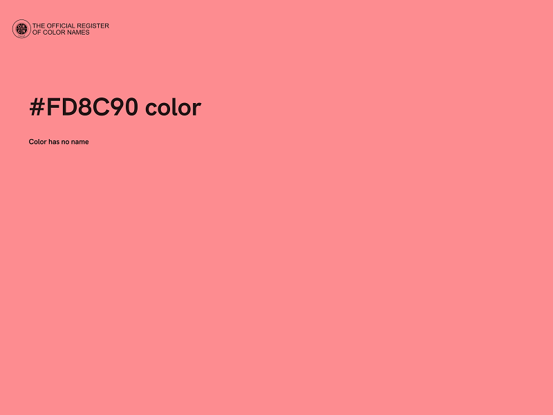 #FD8C90 color image
