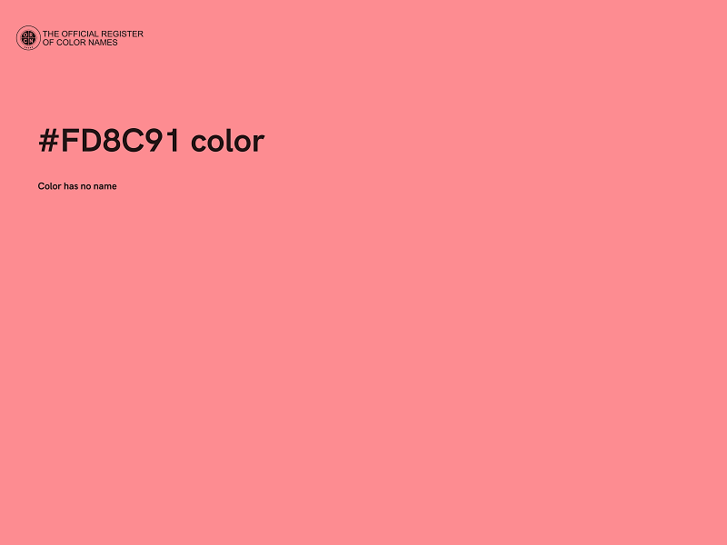 #FD8C91 color image