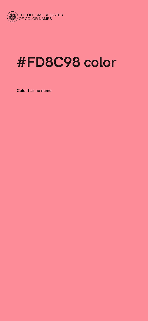 #FD8C98 color image