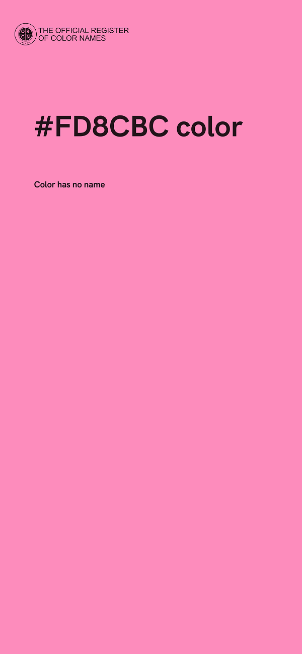 #FD8CBC color image